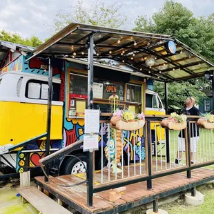 a colorful food truck