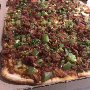 Brother&apos;s Pizza with bacon!