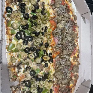 Half veggie half meat lovers