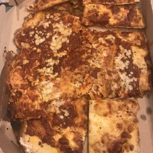 Sloppy mess you get when 1st pizza barely had any sauce on it as ordered! Now the kids will always ask for Papa John's!!