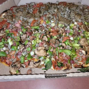 Half Big Brother w/ spinach &amp; half Carne Classico
