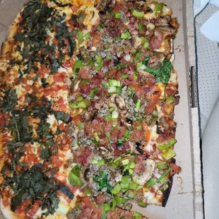 Half Big Brother w/ spinach &amp; half Carne Classico