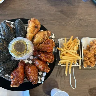Gim Ballad, Original, Red Disco wings. Lemon Curry fries and Poppin Chicken.