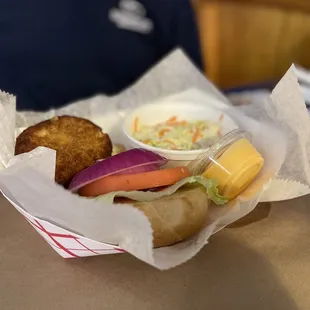 Crab Cake Platter with Coleslaw