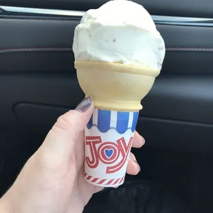 Blueberry waffle cone