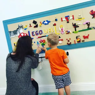 The popular Lego wall at I heart art