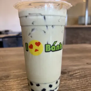 Matcha Bubble Tea w/ Boba