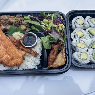 #11 Grilled Salmon &amp; Teriyaki Chicken  And California Roll
