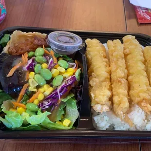Shrimp Tempura bento box