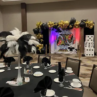 Casino theme corporate event decor