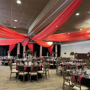 Black, red and gold fundraiser gala