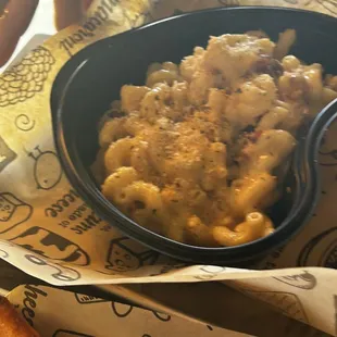 Build your own-pasta, cheese and bacon