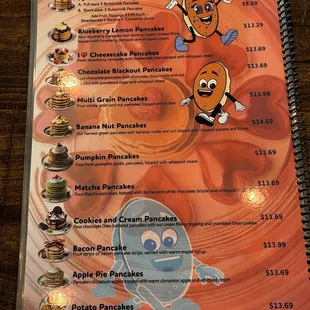 January 2025 Menu - Pancakes