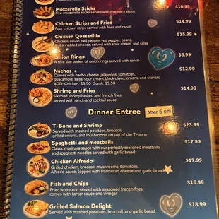 January 2025 Menu - Appetizers, Dinner Entree