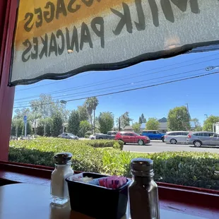 a view of the outside of a restaurant