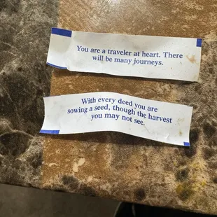 The fortunes! I had the top one.