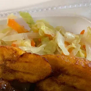 Cabbage with plantains