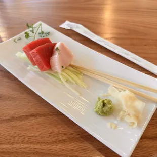 Sashimi, Tuna and Yellowtail