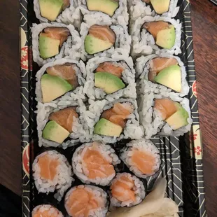 Pick 3 - 2x salmon avocado and 1x salmon