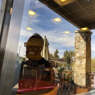 Hubs and I Splitting the Super Cinnamon well with Cream Cheese!