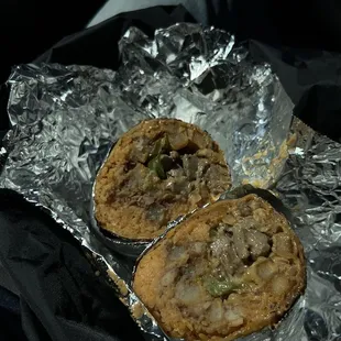 Philly cheesesteak burrito