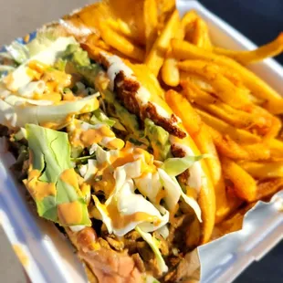 Beef fajita torta