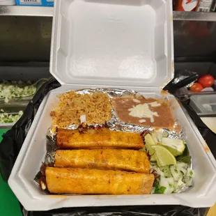 Birria Flauta plate