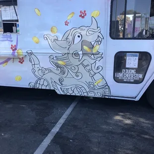 Side of food truck.