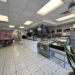 the inside of a restaurant