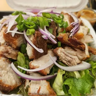 Lechon Kawali salad