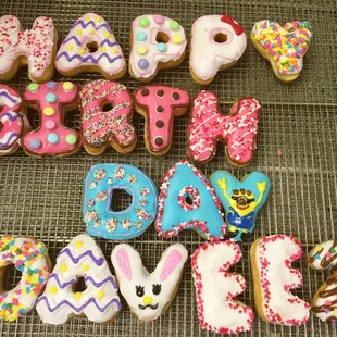 Customized Bday doughnuts