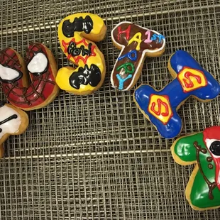 Customized birthday donuts
