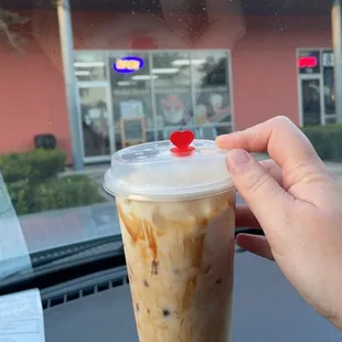 Brown sugar latte boba tea (no boba). Absolutely delicious
