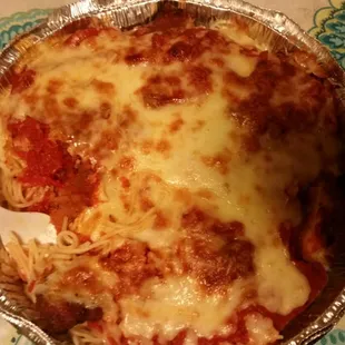Chicken parm with angel hair!!