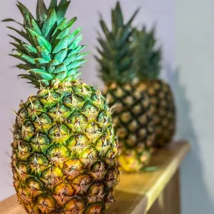 two pineapples