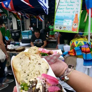 delicious arepos from the booth by Cactus