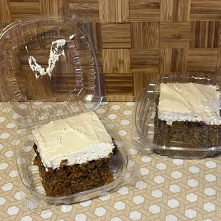Homemade carrot cake.
