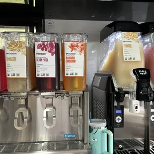 Tractor organic drinks and slushes.