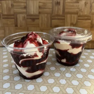 Homemade Russian Cream and Berries.