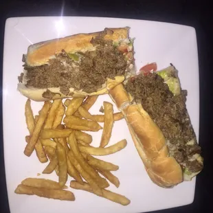 Steak and cheese w/ fries