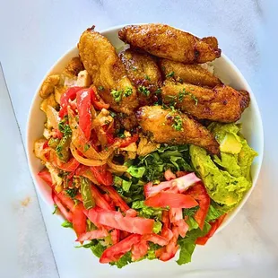 Avocado chicken bowl