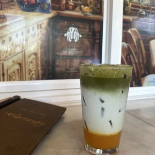 ICED MANGO MATCHA LATTE