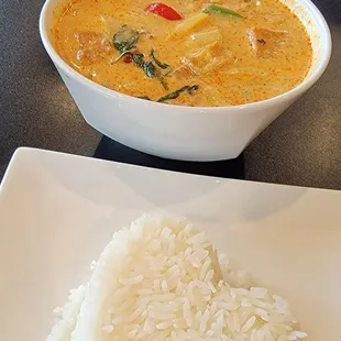 Red Curry with Tofu. Perfect on a chilly day.