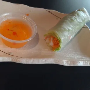 Veggie spring roll. They also have them with shrimp.