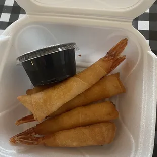 Fried shrimp ( shrimp in blanket)