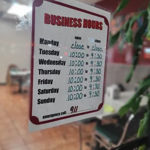 business hours