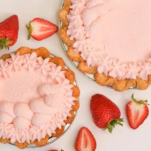 Chocolate Cream Pie with Strawberry Whipped Cream
