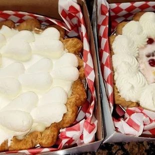 Banana Cream (left) Millionaire (right)