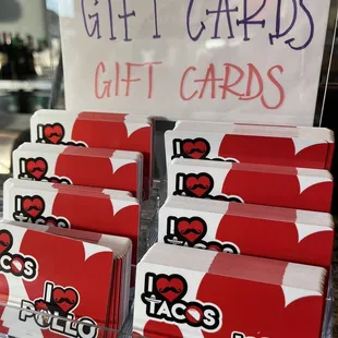 a gift card display
