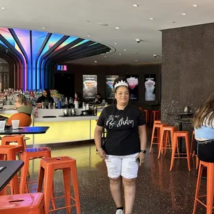 Birthday girl celebrating 60th